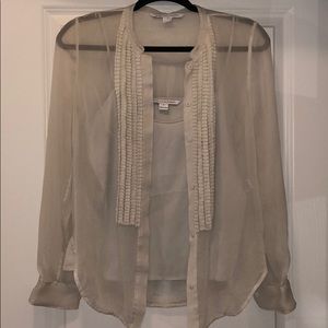 Diane Von Furstenberg silk blouse with cami